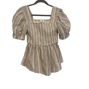 Bohme striped boho cotton blouse